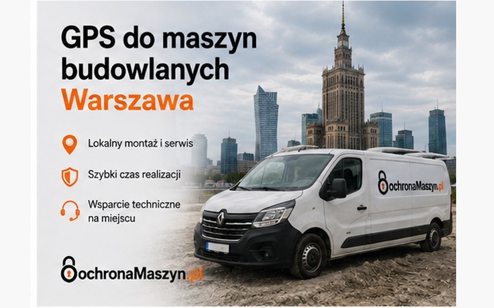 GPS do maszyn budowlanych – Warszawa i województwo mazowieckie